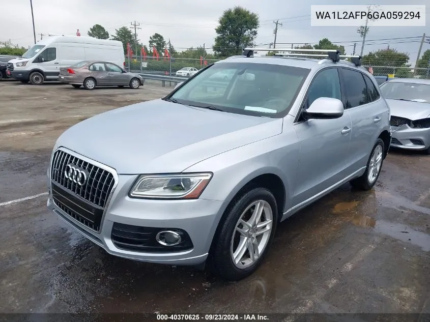 2016 Audi Q5 2.0T Premium VIN: WA1L2AFP6GA059294 Lot: 40370625