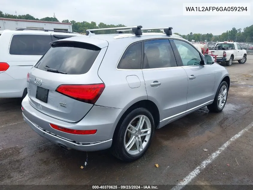 2016 Audi Q5 2.0T Premium VIN: WA1L2AFP6GA059294 Lot: 40370625