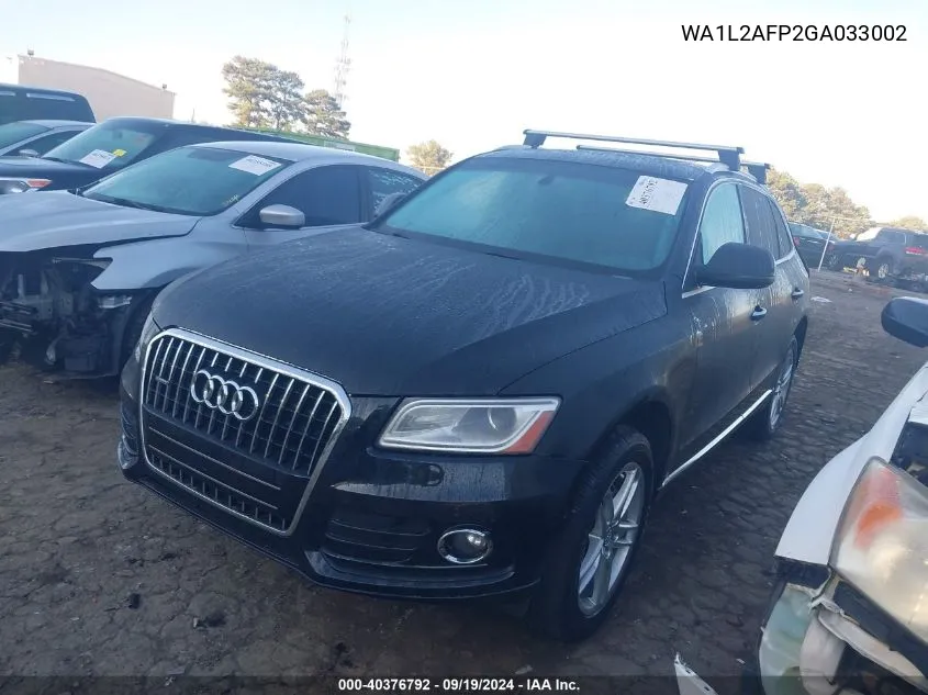 2016 Audi Q5 2.0T Premium VIN: WA1L2AFP2GA033002 Lot: 40376792