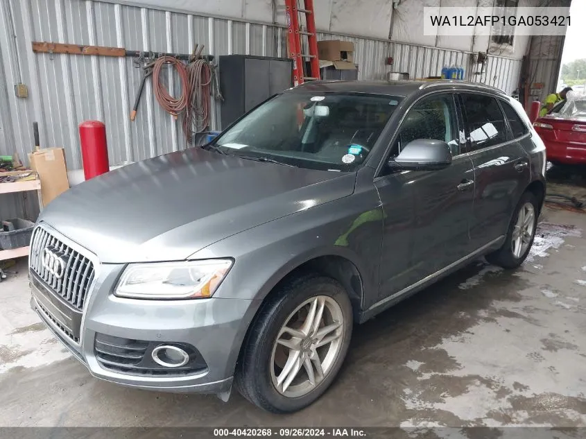 2016 Audi Q5 2.0T Premium VIN: WA1L2AFP1GA053421 Lot: 40420268