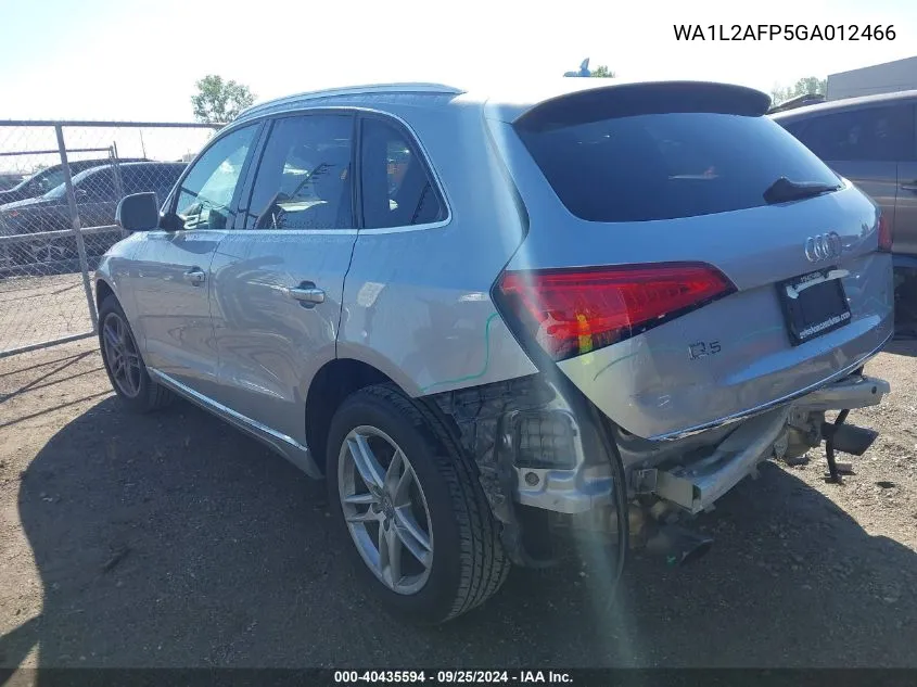 2016 Audi Q5 2.0T Premium VIN: WA1L2AFP5GA012466 Lot: 40435594