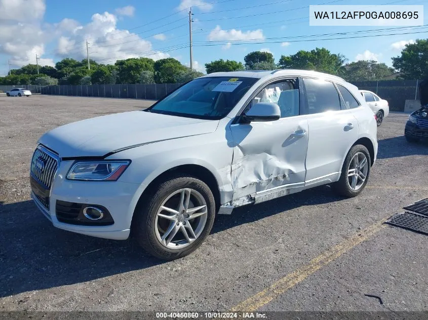 2016 Audi Q5 Premium Plus VIN: WA1L2AFP0GA008695 Lot: 40450860