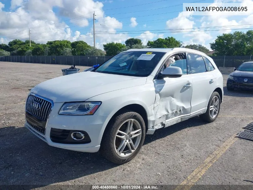 2016 Audi Q5 Premium Plus VIN: WA1L2AFP0GA008695 Lot: 40450860