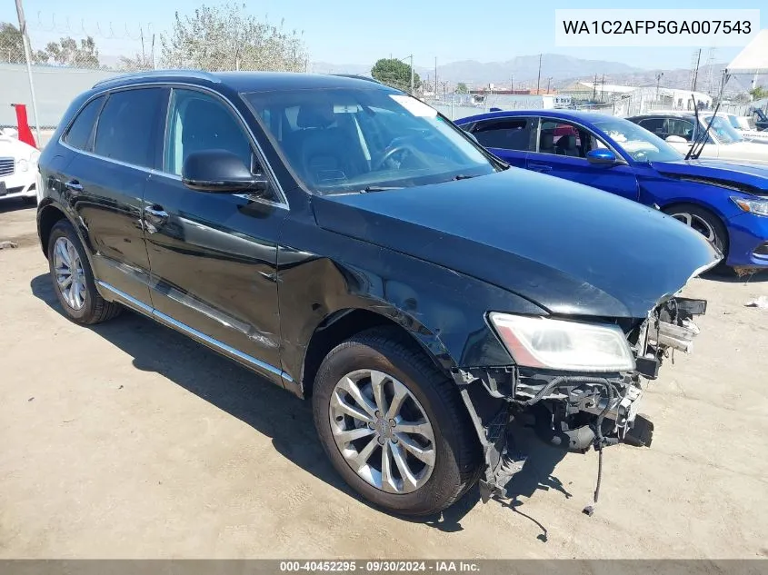 2016 Audi Q5 2.0T Premium VIN: WA1C2AFP5GA007543 Lot: 40452295