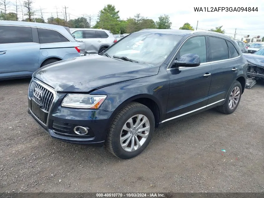 2016 Audi Q5 2.0T Premium VIN: WA1L2AFP3GA094844 Lot: 40510770