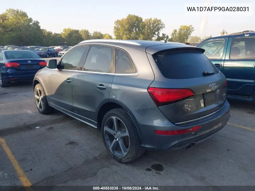 2016 Audi Q5 Premium Plus S-Line VIN: WA1D7AFP9GA028031 Lot: 40553035