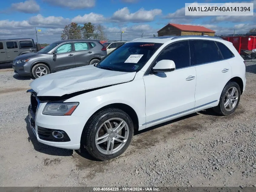 2016 Audi Q5 2.0T Premium VIN: WA1L2AFP4GA141394 Lot: 40554225