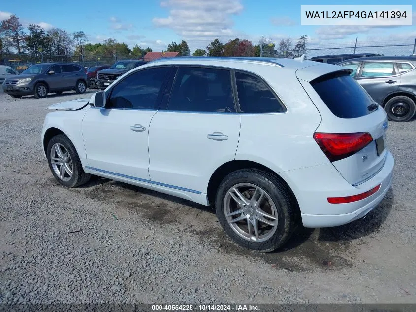 2016 Audi Q5 2.0T Premium VIN: WA1L2AFP4GA141394 Lot: 40554225