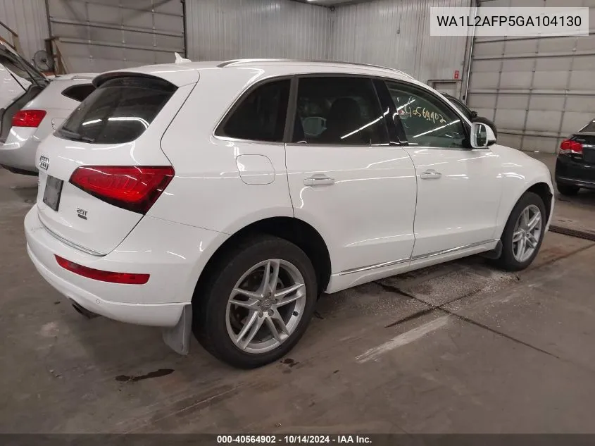 2016 Audi Q5 Premium Plus VIN: WA1L2AFP5GA104130 Lot: 40564902