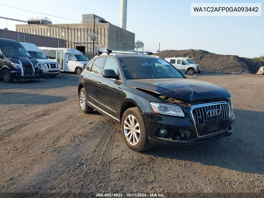 2016 Audi Q5 2.0T Premium VIN: WA1C2AFP0GA093442 Lot: 40574923