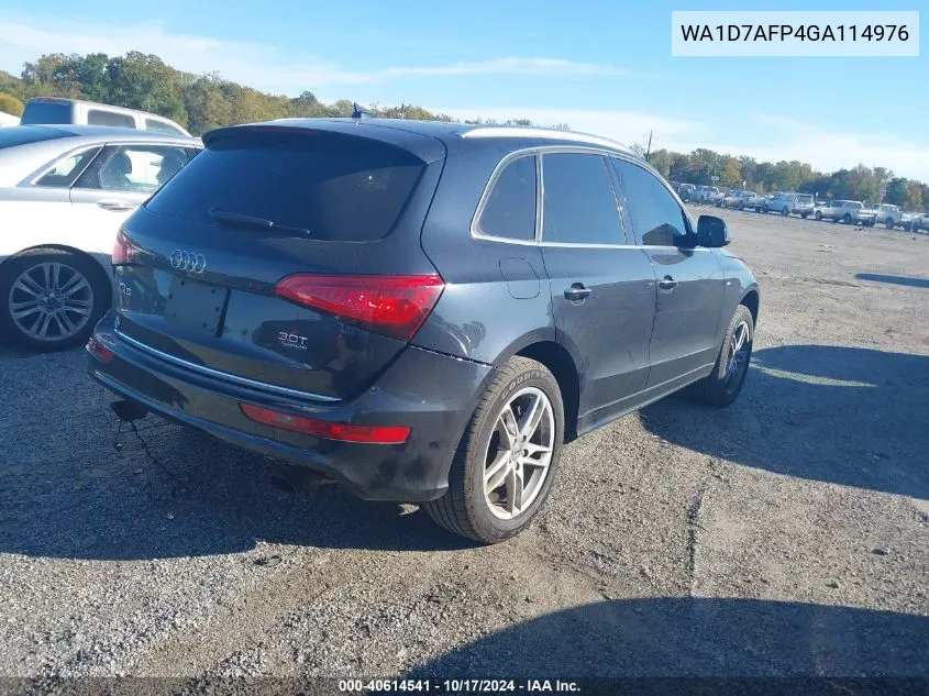 2016 Audi Q5 3.0T Premium Plus VIN: WA1D7AFP4GA114976 Lot: 40614541