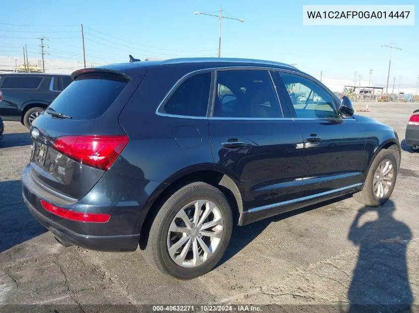 2016 Audi Q5 Premium VIN: WA1C2AFP0GA014447 Lot: 40632271