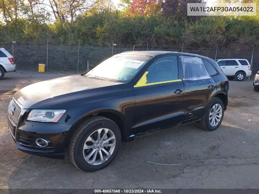 2016 Audi Q5 2.0T Premium VIN: WA1L2AFP3GA054022 Lot: 40657045