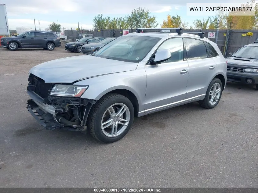 2016 Audi Q5 2.0T Premium VIN: WA1L2AFP2GA058577 Lot: 40689013