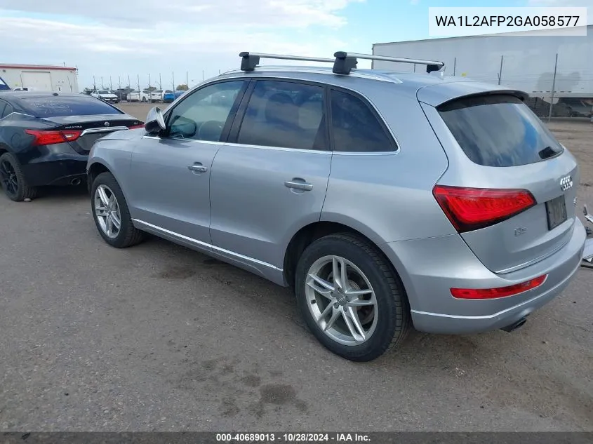 2016 Audi Q5 2.0T Premium VIN: WA1L2AFP2GA058577 Lot: 40689013