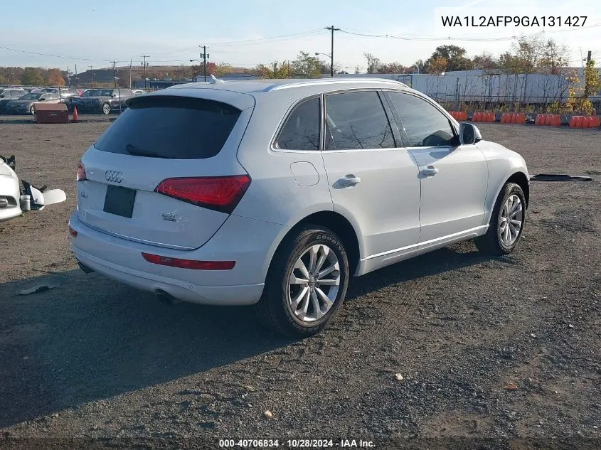 2016 Audi Q5 2.0T Premium VIN: WA1L2AFP9GA131427 Lot: 40706834