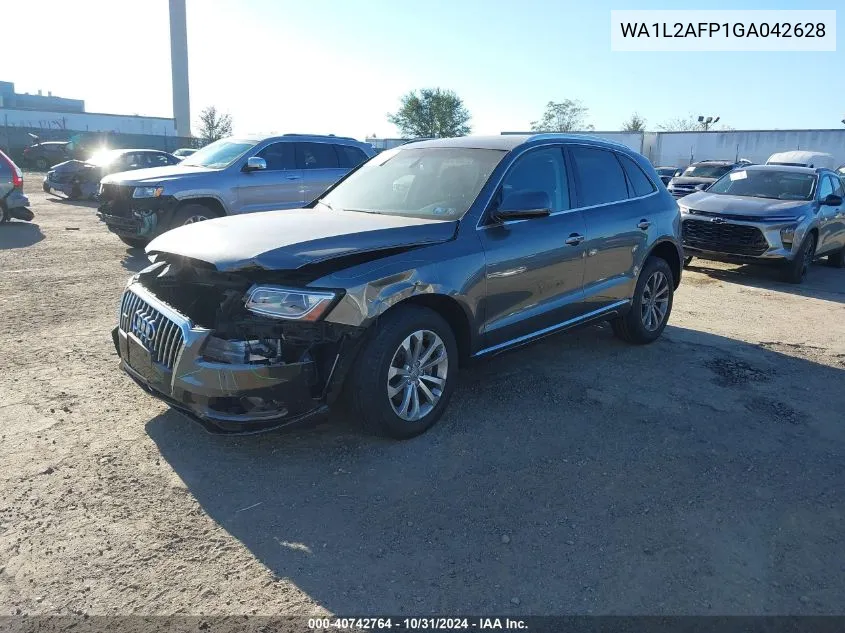 2016 Audi Q5 2.0T Premium VIN: WA1L2AFP1GA042628 Lot: 40742764