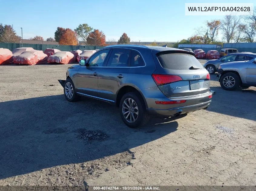 2016 Audi Q5 2.0T Premium VIN: WA1L2AFP1GA042628 Lot: 40742764