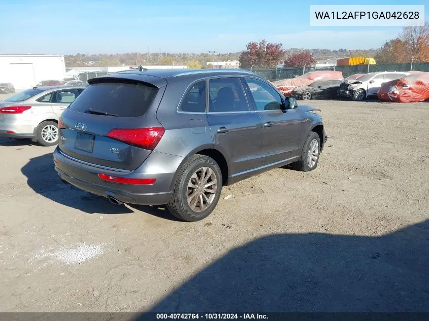 2016 Audi Q5 2.0T Premium VIN: WA1L2AFP1GA042628 Lot: 40742764