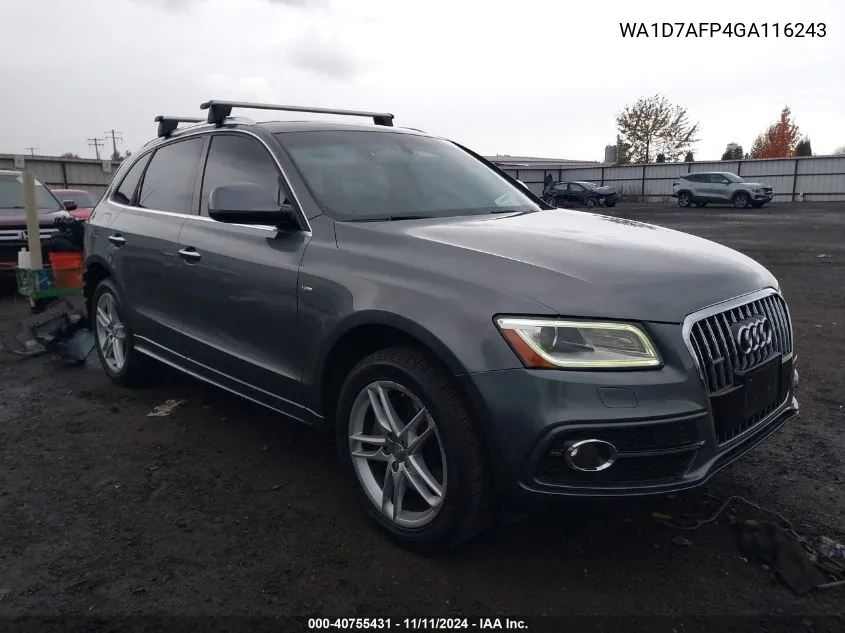 2016 Audi Q5 3.0T Premium Plus VIN: WA1D7AFP4GA116243 Lot: 40755431