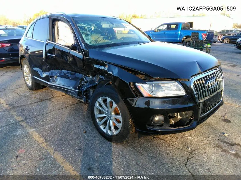 2016 Audi Q5 2.0T Premium VIN: WA1C2AFP5GA051509 Lot: 40783232