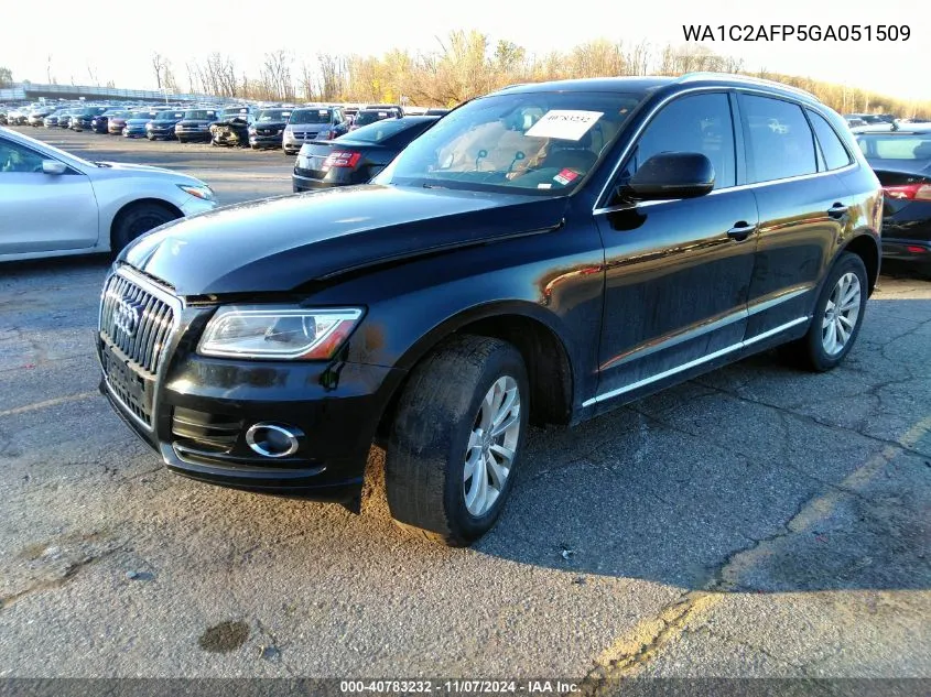 2016 Audi Q5 2.0T Premium VIN: WA1C2AFP5GA051509 Lot: 40783232