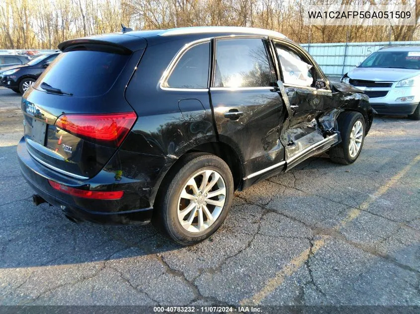 2016 Audi Q5 2.0T Premium VIN: WA1C2AFP5GA051509 Lot: 40783232