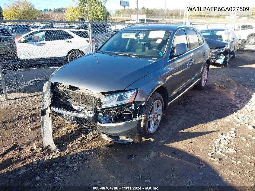 2016 Audi Q5 2.0T Premium VIN: WA1L2AFP6GA027509 Lot: 40784786