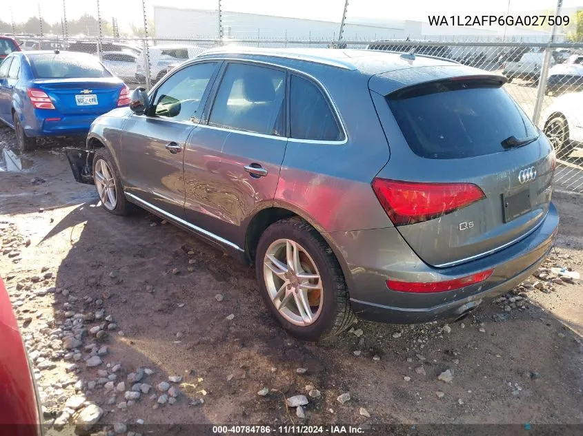 2016 Audi Q5 2.0T Premium VIN: WA1L2AFP6GA027509 Lot: 40784786