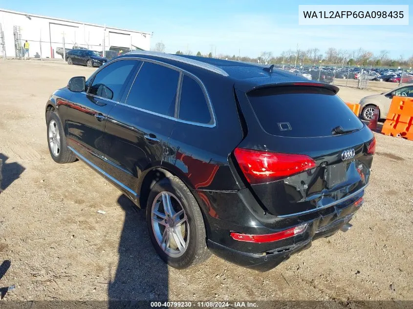 2016 Audi Q5 2.0T Premium VIN: WA1L2AFP6GA098435 Lot: 40799230