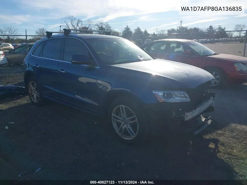 2016 Audi Q5 3.0T Premium Plus VIN: WA1D7AFP8GA136835 Lot: 40827123