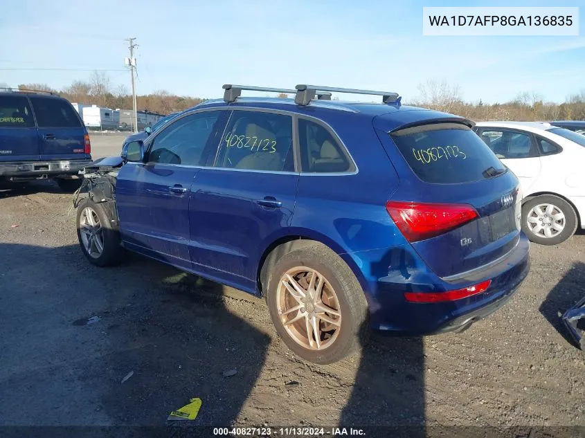 2016 Audi Q5 3.0T Premium Plus VIN: WA1D7AFP8GA136835 Lot: 40827123