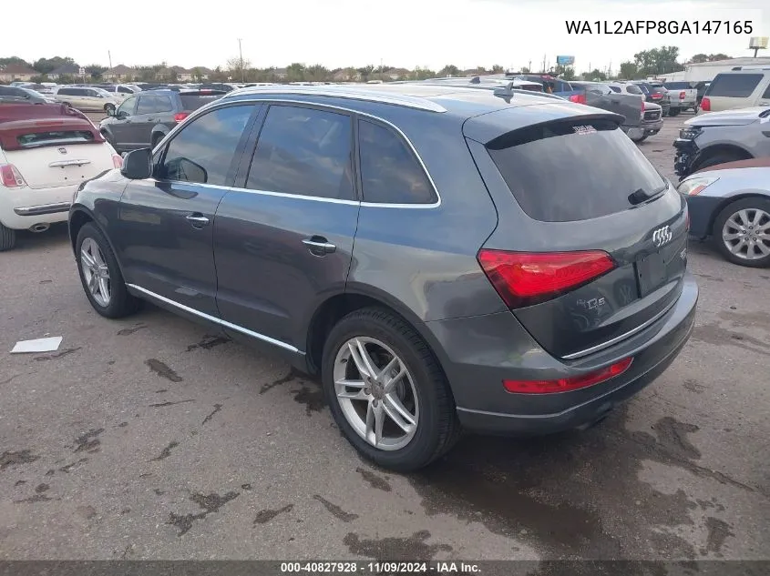 2016 Audi Q5 2.0T Premium VIN: WA1L2AFP8GA147165 Lot: 40827928