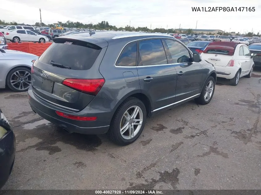 2016 Audi Q5 2.0T Premium VIN: WA1L2AFP8GA147165 Lot: 40827928