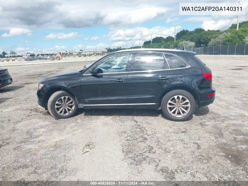 2016 Audi Q5 2.0T Premium VIN: WA1C2AFP2GA140311 Lot: 40828024