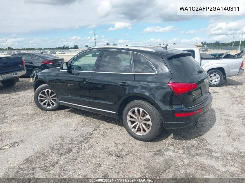 2016 Audi Q5 2.0T Premium VIN: WA1C2AFP2GA140311 Lot: 40828024