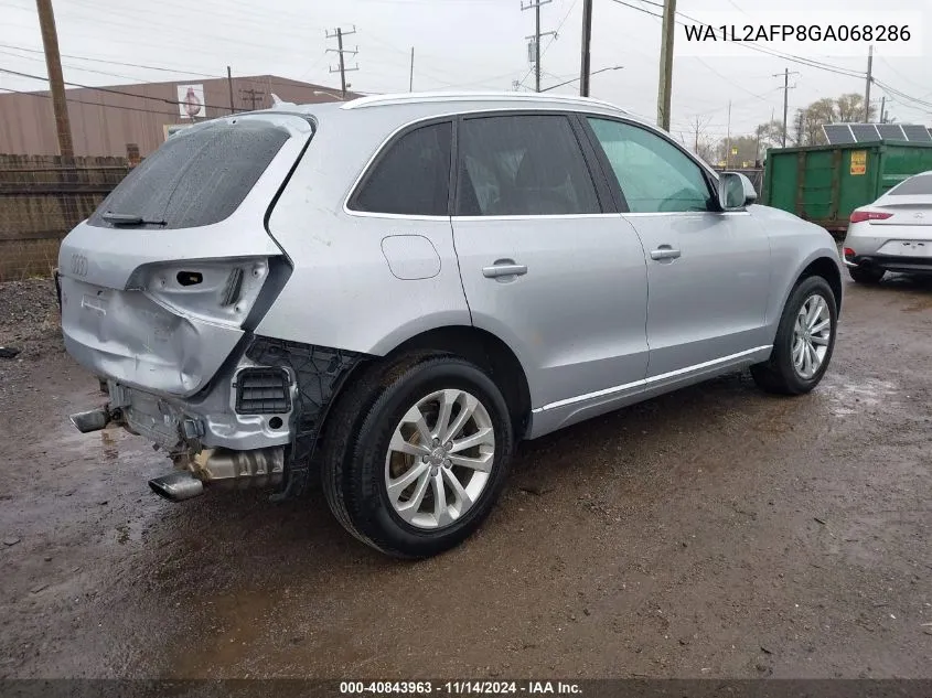 2016 Audi Q5 2.0T Premium VIN: WA1L2AFP8GA068286 Lot: 40843963