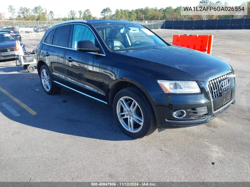 2016 Audi Q5 2.0T Premium VIN: WA1L2AFP6GA026554 Lot: 40847906