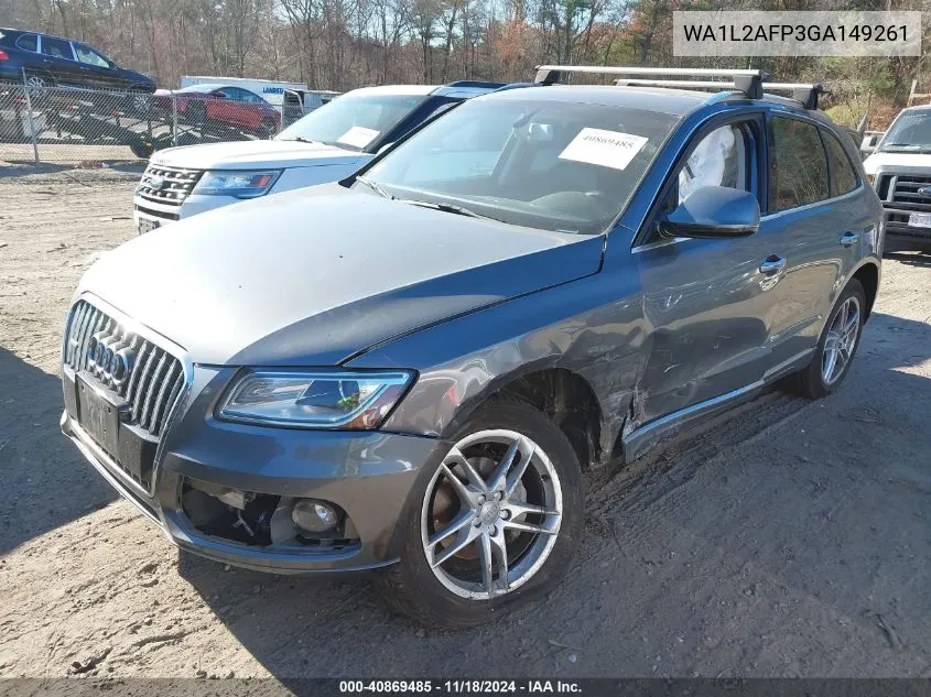 2016 Audi Q5 2.0T Premium VIN: WA1L2AFP3GA149261 Lot: 40869485