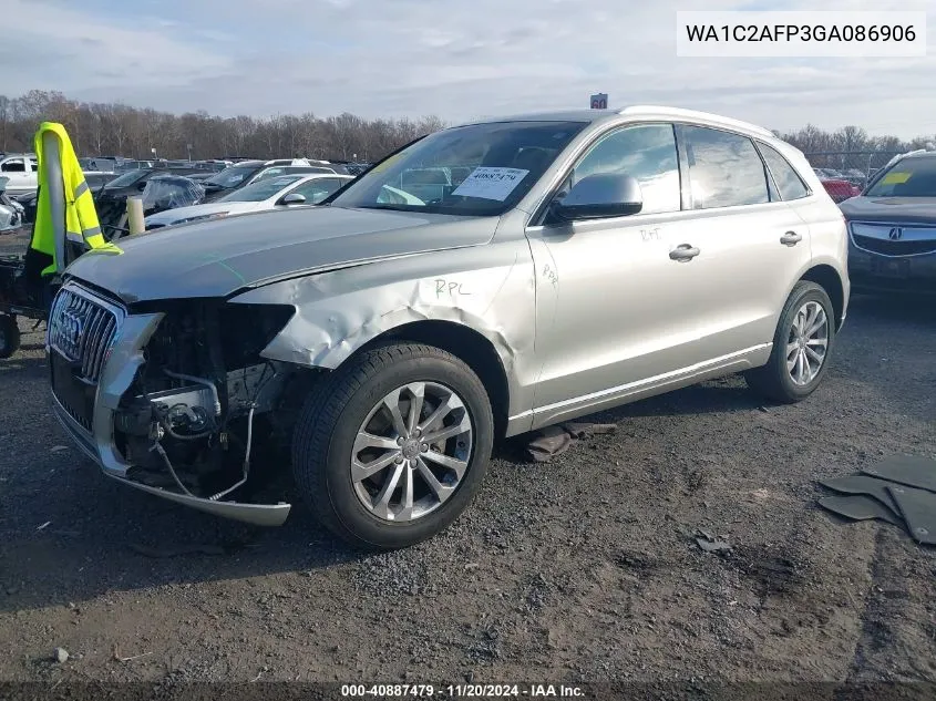 2016 Audi Q5 2.0T Premium VIN: WA1C2AFP3GA086906 Lot: 40887479