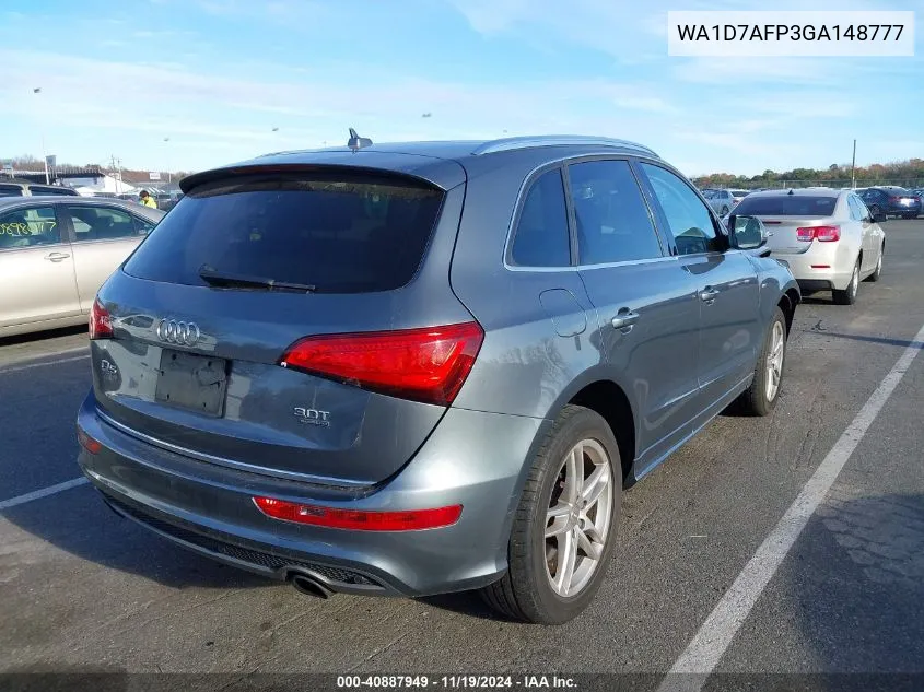 2016 Audi Q5 3.0T Premium Plus VIN: WA1D7AFP3GA148777 Lot: 40887949