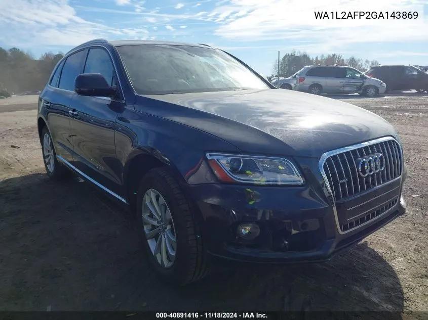 2016 Audi Q5 2.0T Premium VIN: WA1L2AFP2GA143869 Lot: 40891416