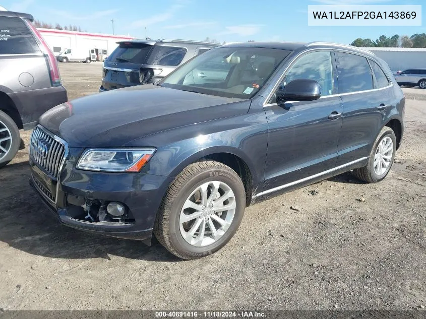 2016 Audi Q5 2.0T Premium VIN: WA1L2AFP2GA143869 Lot: 40891416