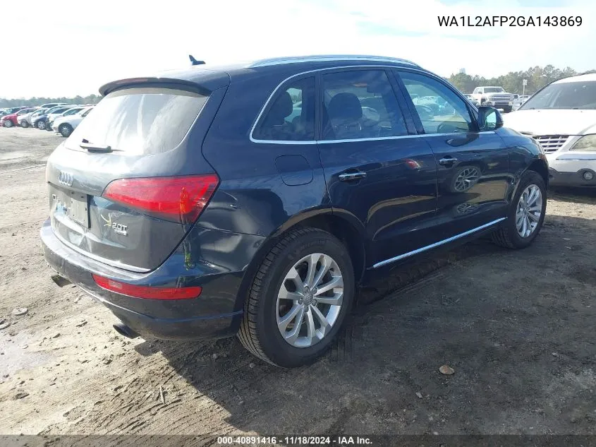 2016 Audi Q5 2.0T Premium VIN: WA1L2AFP2GA143869 Lot: 40891416