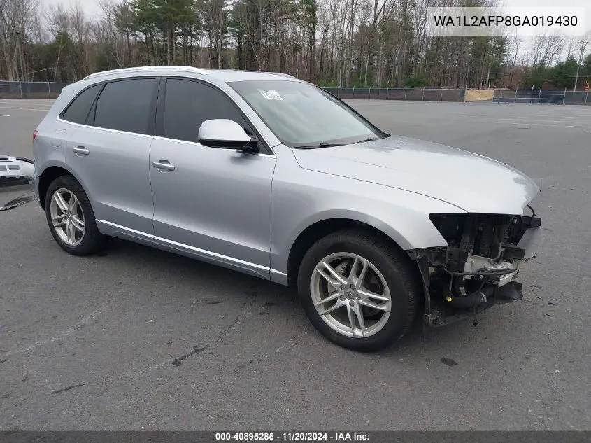 2016 Audi Q5 2.0T Premium VIN: WA1L2AFP8GA019430 Lot: 40895285