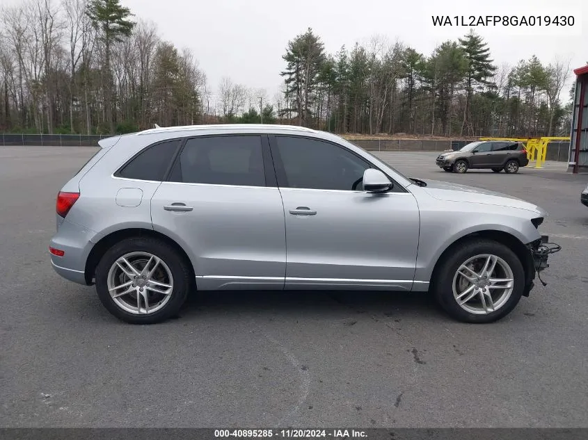 2016 Audi Q5 2.0T Premium VIN: WA1L2AFP8GA019430 Lot: 40895285