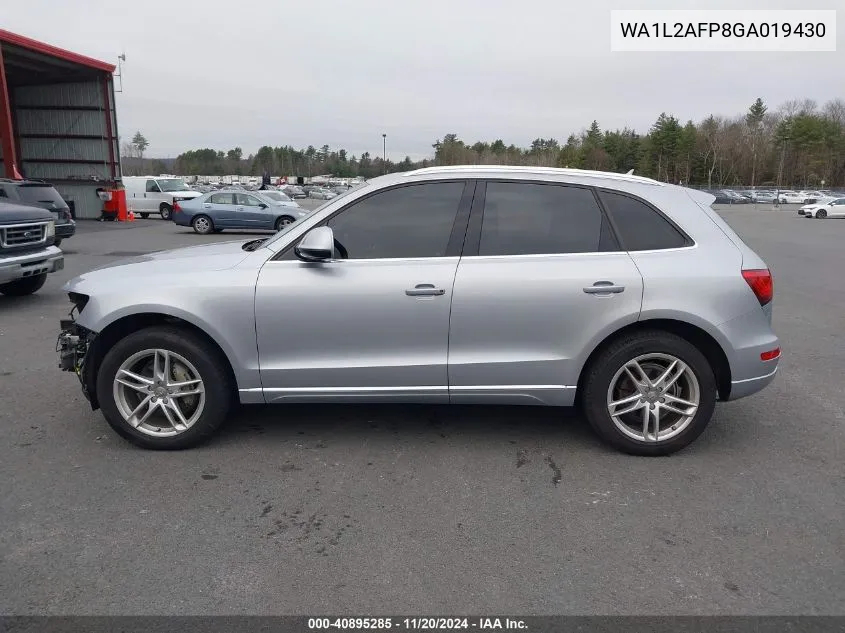 2016 Audi Q5 2.0T Premium VIN: WA1L2AFP8GA019430 Lot: 40895285