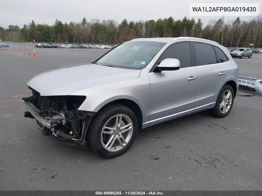 2016 Audi Q5 2.0T Premium VIN: WA1L2AFP8GA019430 Lot: 40895285