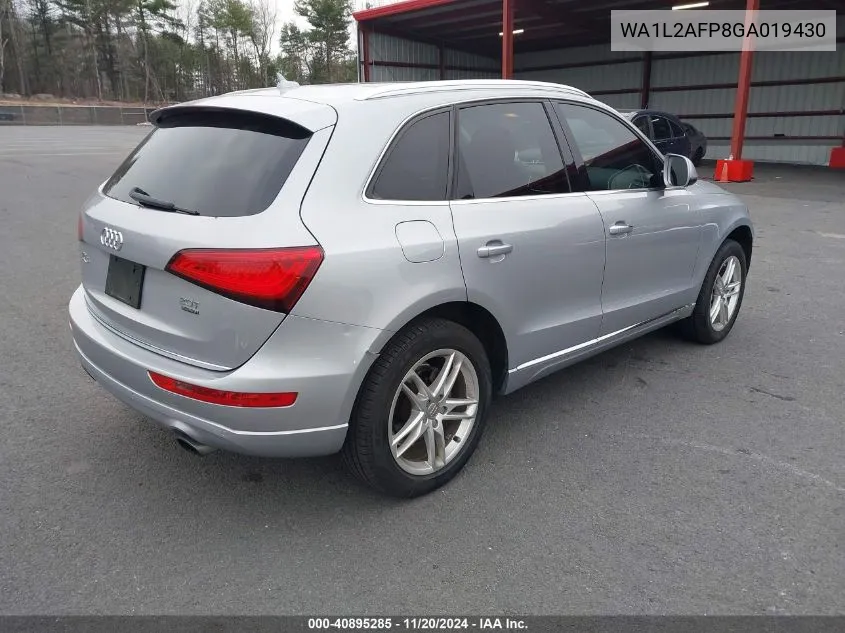 2016 Audi Q5 2.0T Premium VIN: WA1L2AFP8GA019430 Lot: 40895285