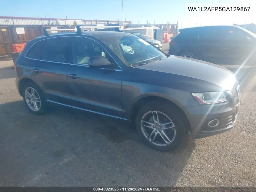 2016 Audi Q5 2.0T Premium VIN: WA1L2AFP5GA129867 Lot: 40923525